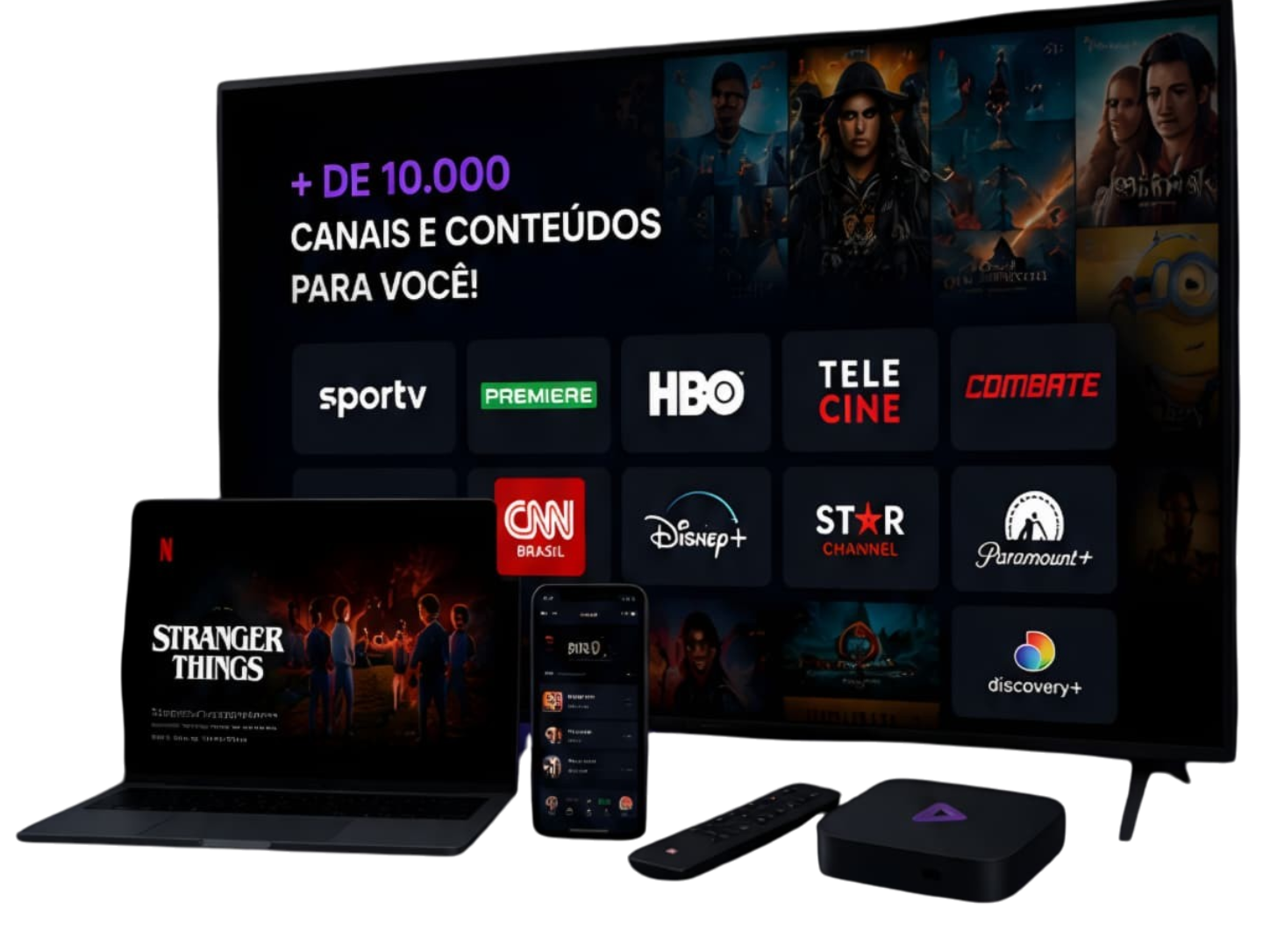 Telas Streaming em todos os dispositivos